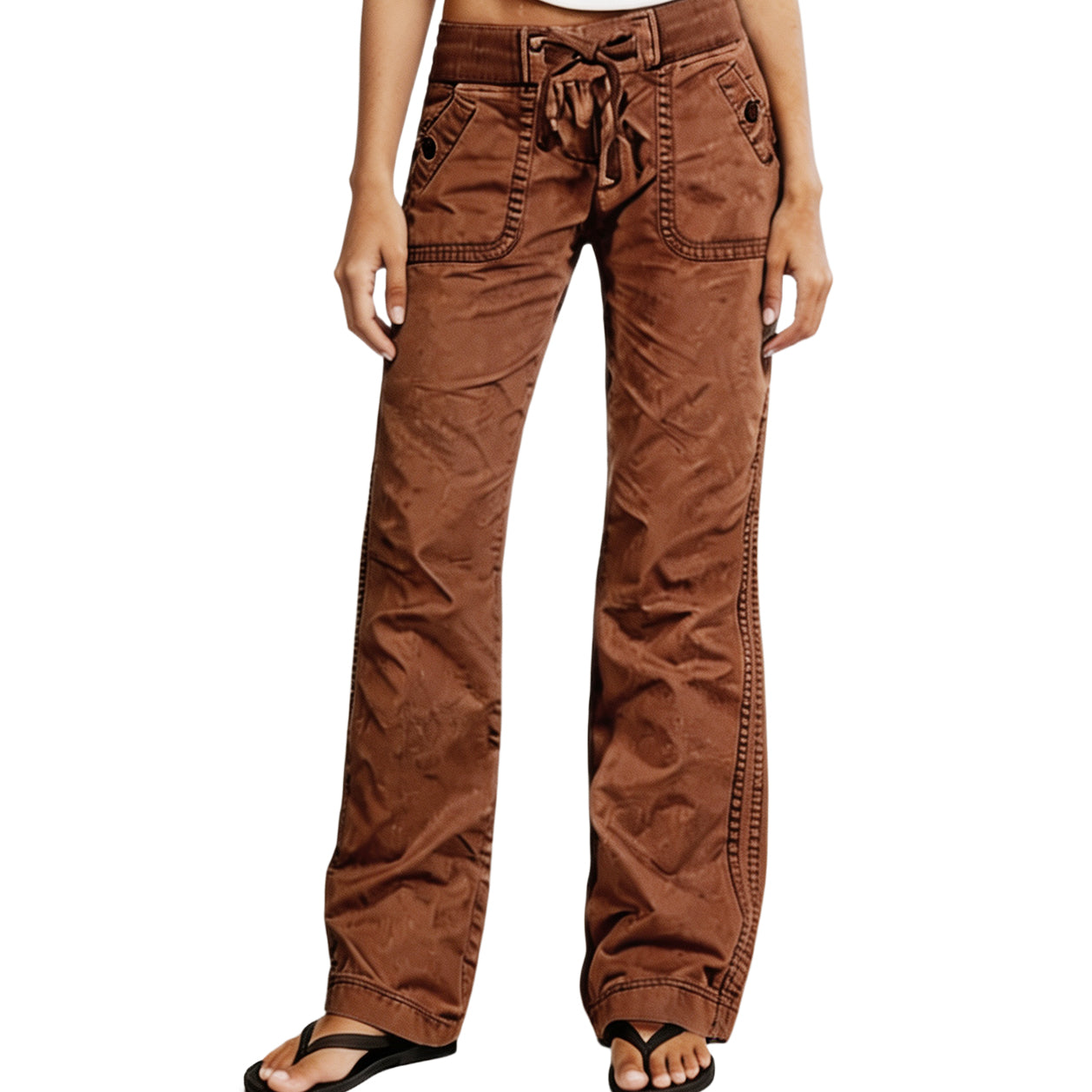 ⚡FINAL SALE⚡- Women's High-Stretch Mid-Rise Straight-Leg Trousers