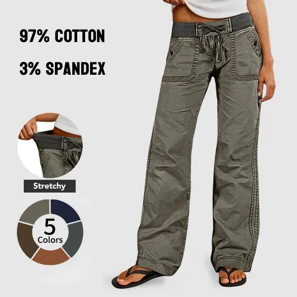 ⚡FINAL SALE⚡- Women's High-Stretch Mid-Rise Straight-Leg Trousers