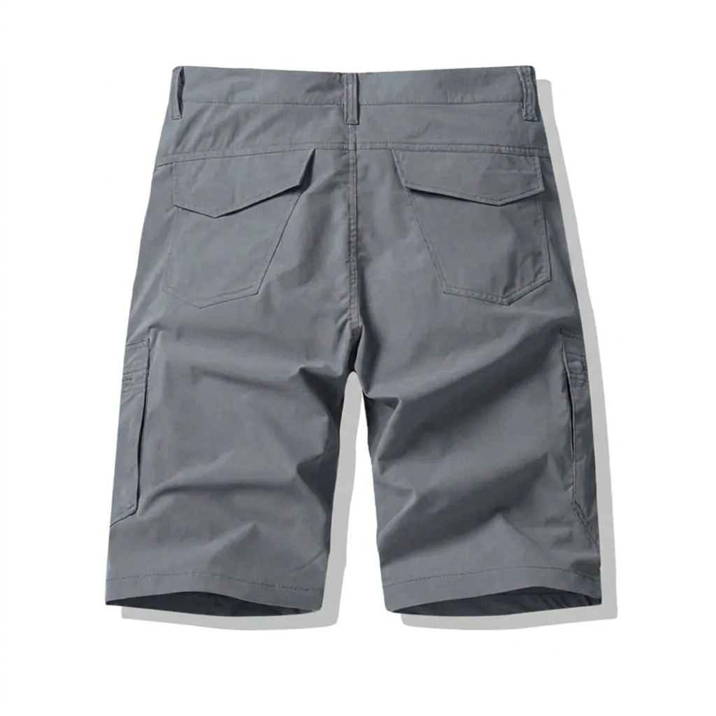 Multi Pack Men Casual Work Cargo Shorts, Button Waist Belt Loops, Secure Zip Side Cargo Pockets Lightweight Outdoor Walking Short Pants