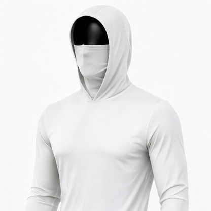 ✨Men's UPF 50+ Long-Sleeve Sun-Protection Hoodie (with Sleeve Pocket and Face Mask)✨