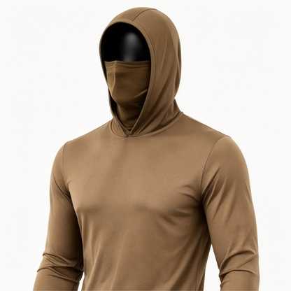 ✨Men's UPF 50+ Long-Sleeve Sun-Protection Hoodie (with Sleeve Pocket and Face Mask)✨