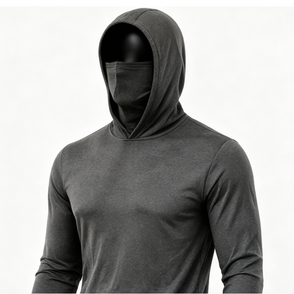 ✨Men's UPF 50+ Long-Sleeve Sun-Protection Hoodie (with Sleeve Pocket and Face Mask)✨
