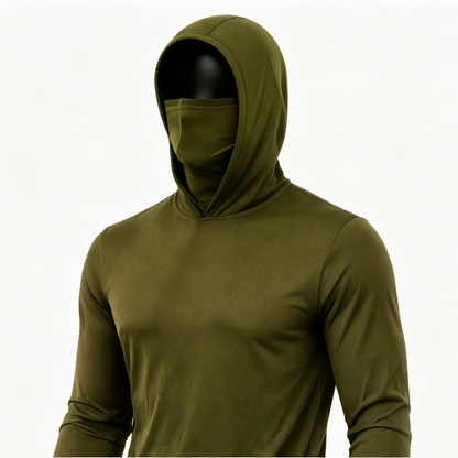 ✨Men's UPF 50+ Long-Sleeve Sun-Protection Hoodie (with Sleeve Pocket and Face Mask)✨