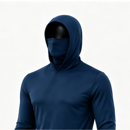 ✨Men's UPF 50+ Long-Sleeve Sun-Protection Hoodie (with Sleeve Pocket and Face Mask)✨