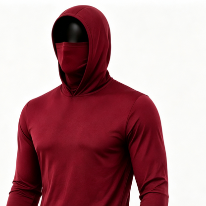✨Men's UPF 50+ Long-Sleeve Sun-Protection Hoodie (with Sleeve Pocket and Face Mask)✨