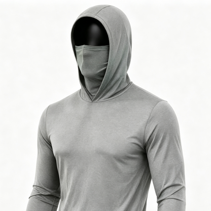 ✨Men's UPF 50+ Long-Sleeve Sun-Protection Hoodie (with Sleeve Pocket and Face Mask)✨