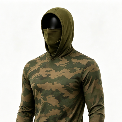 ✨Men's UPF 50+ Long-Sleeve Sun-Protection Hoodie (with Sleeve Pocket and Face Mask)✨
