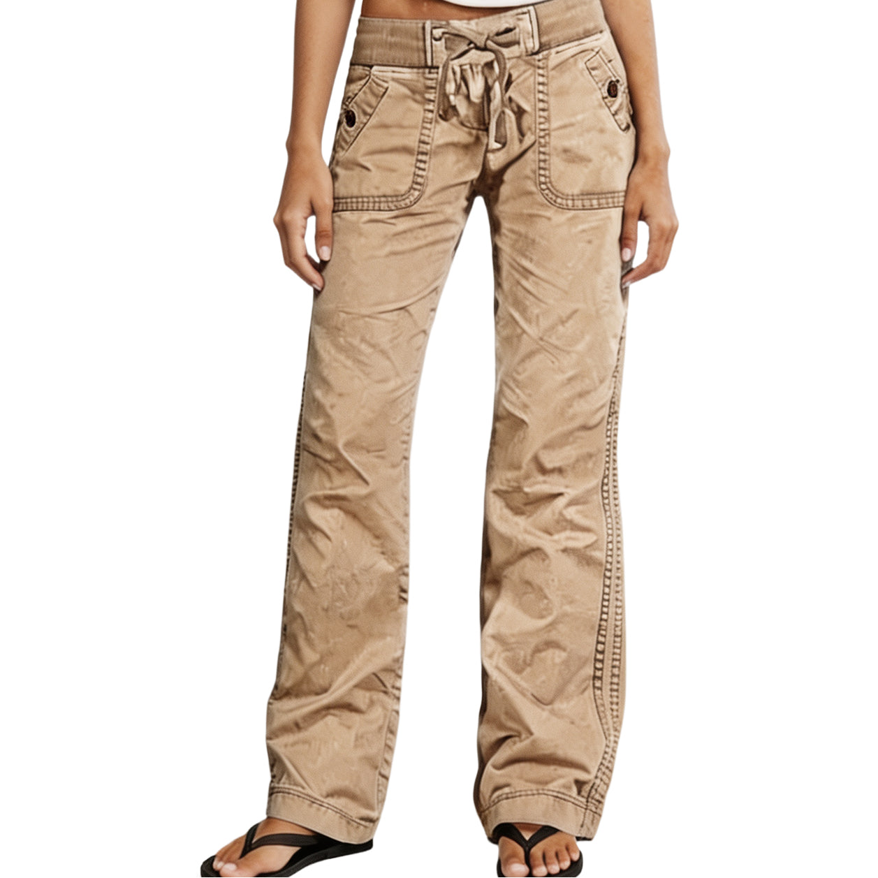⚡FINAL SALE⚡- Women's High-Stretch Mid-Rise Straight-Leg Trousers