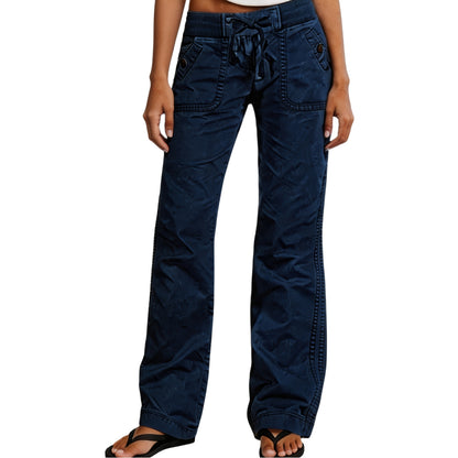 ⚡FINAL SALE⚡- Women's High-Stretch Mid-Rise Straight-Leg Trousers