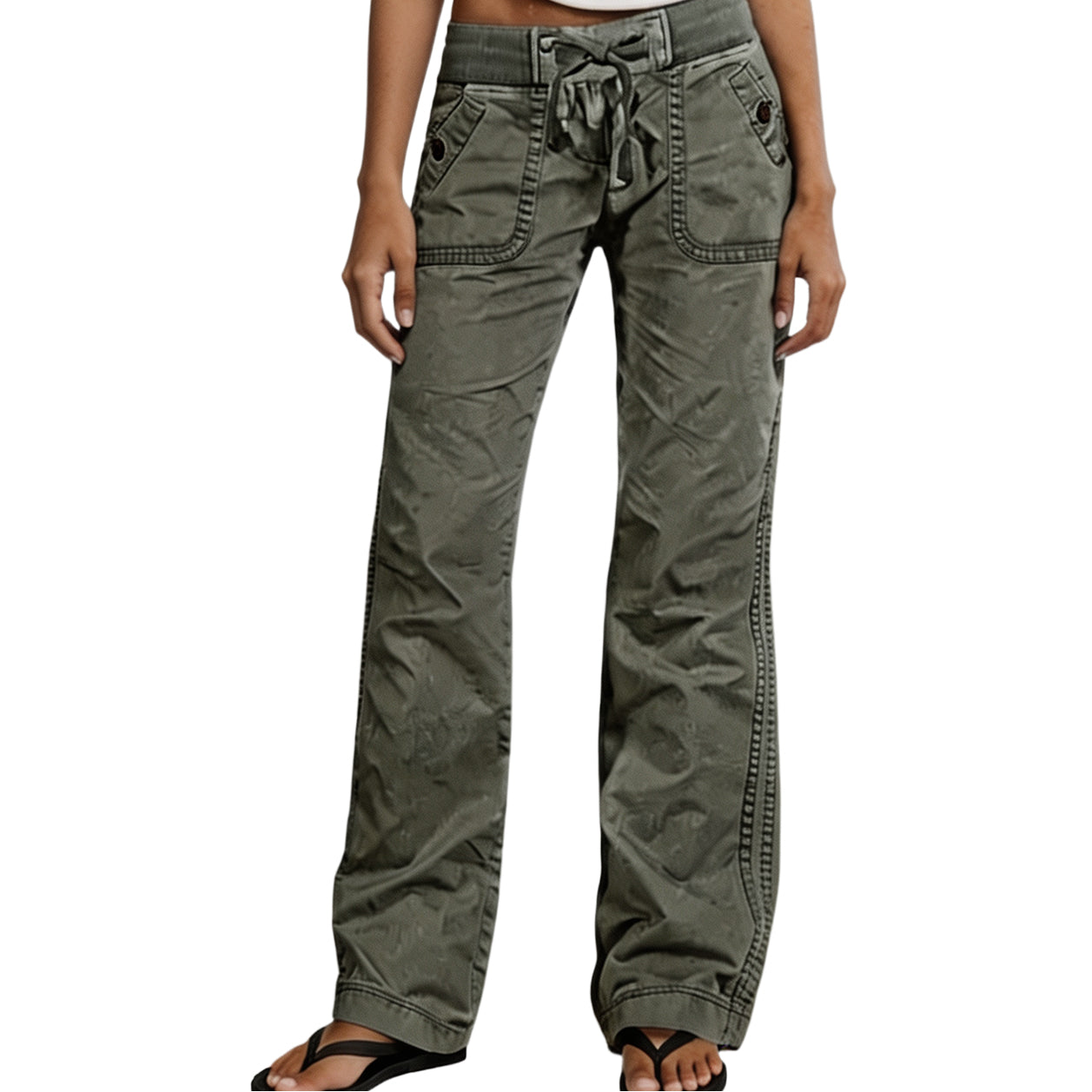 ⚡FINAL SALE⚡- Women's High-Stretch Mid-Rise Straight-Leg Trousers