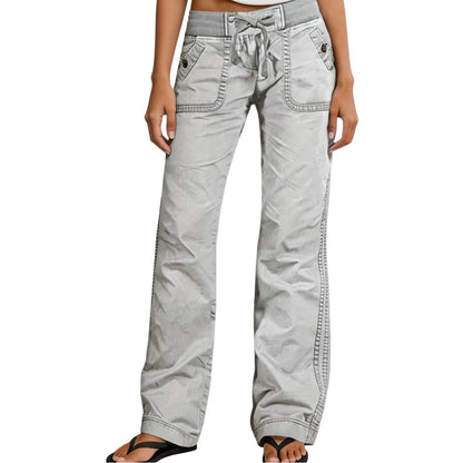 ⚡FINAL SALE⚡- Women's High-Stretch Mid-Rise Straight-Leg Trousers