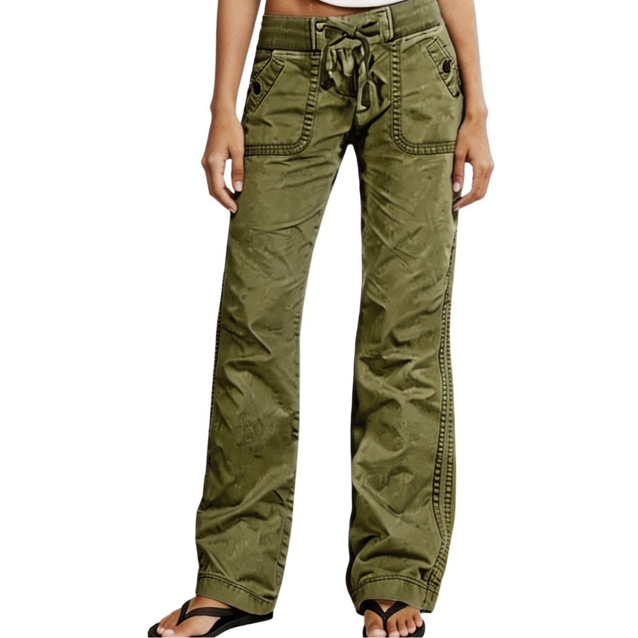 ⚡FINAL SALE⚡- Women's High-Stretch Mid-Rise Straight-Leg Trousers