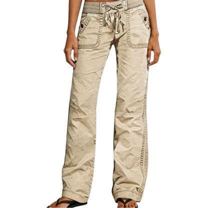 ⚡FINAL SALE⚡- Women's High-Stretch Mid-Rise Straight-Leg Trousers
