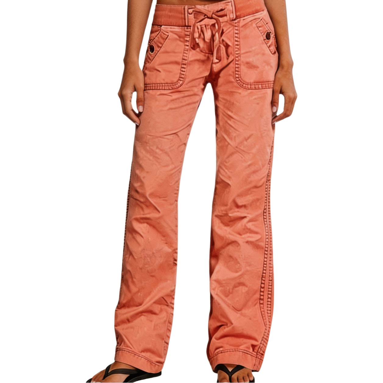 ⚡FINAL SALE⚡- Women's High-Stretch Mid-Rise Straight-Leg Trousers
