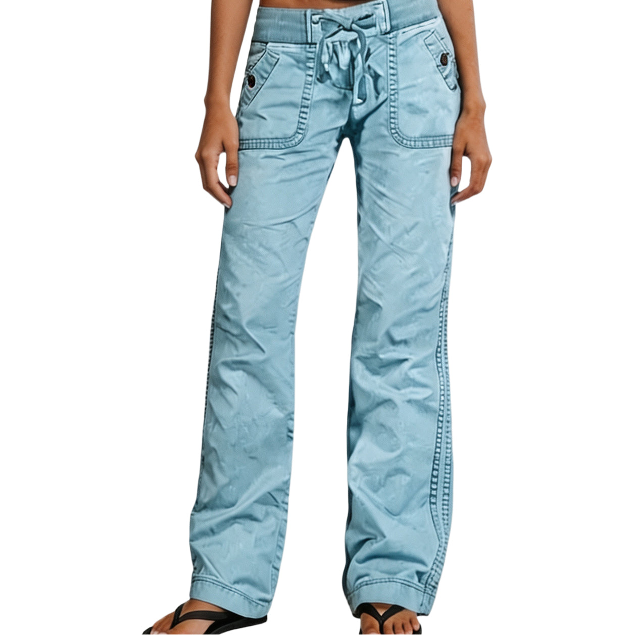 ⚡FINAL SALE⚡- Women's High-Stretch Mid-Rise Straight-Leg Trousers
