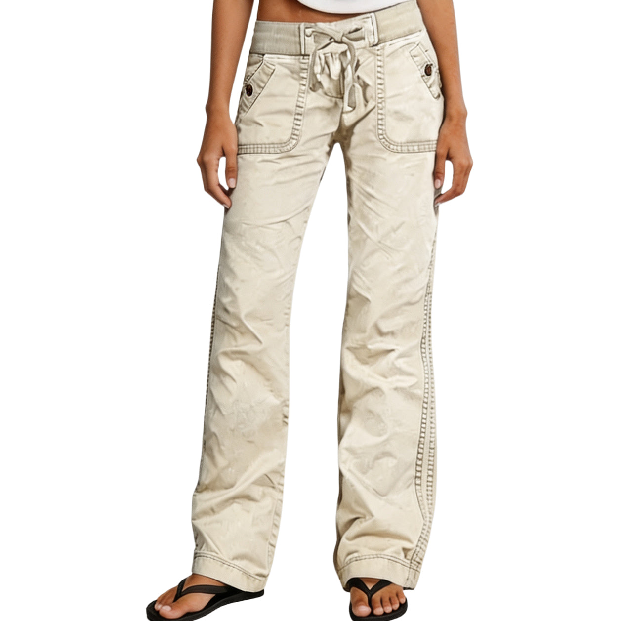 ⚡FINAL SALE⚡- Women's High-Stretch Mid-Rise Straight-Leg Trousers