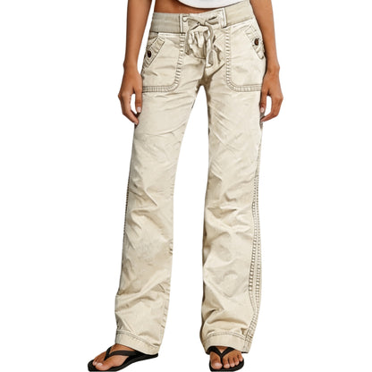 ⚡FINAL SALE⚡- Women's High-Stretch Mid-Rise Straight-Leg Trousers