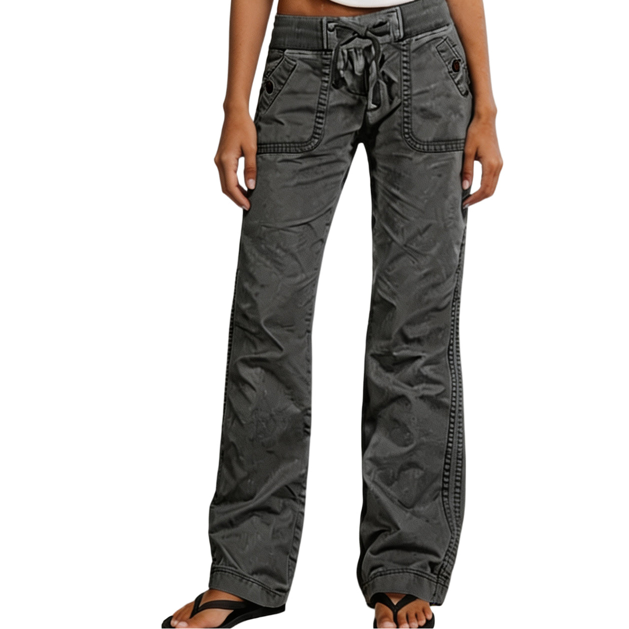⚡FINAL SALE⚡- Women's High-Stretch Mid-Rise Straight-Leg Trousers