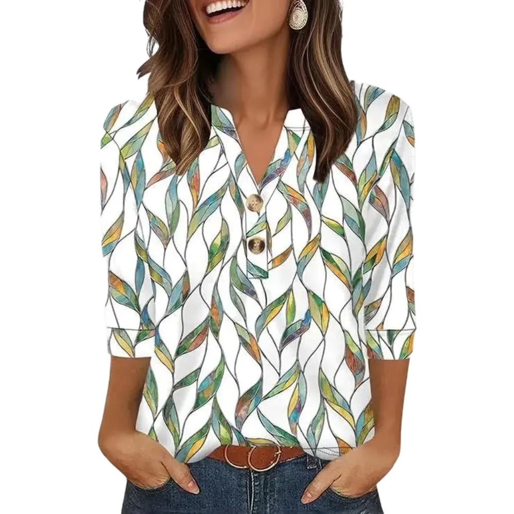 Women's Tops 3/4 Sleeve Heley Shirts for Women Summer Fashion Blouses