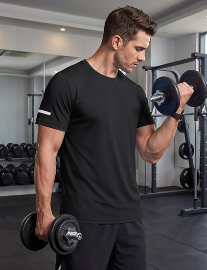 9-PACK Men's Print Reflective Stripe Sports T-Shirts