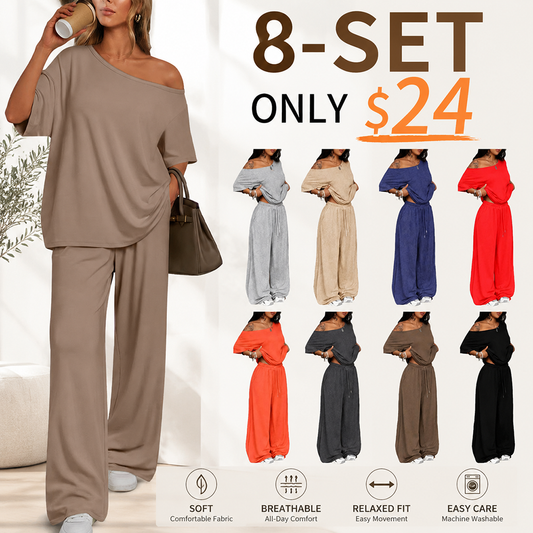 2 Pcs/Set Women's Minimalist Basic Daily Wear