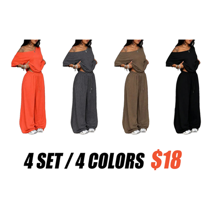 2 Pcs/Set Women's Minimalist Basic Daily Wear