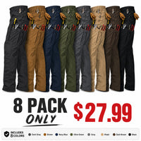8 PACK ONLY $27.99 Includes: Dark Gray + Brown + Navy Blue + Olive Green + Gray + Khaki + Dark Brown + Black