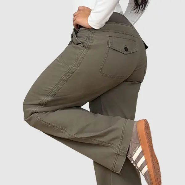 ⚡FINAL SALE⚡- Women's High-Stretch Mid-Rise Straight-Leg Trousers