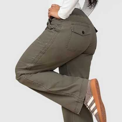 ⚡FINAL SALE⚡- Women's High-Stretch Mid-Rise Straight-Leg Trousers