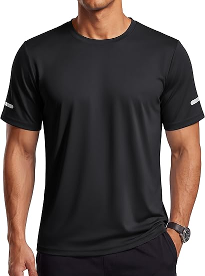 9-PACK Men's Print Reflective Stripe Sports T-Shirts